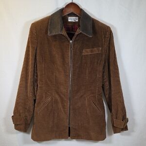 Vintage Jordan & Cole USA Brown Corduroy Utility Jacket Womens Size Small